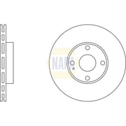 NAPA 2 x Vented Front Brake Discs NBD5717