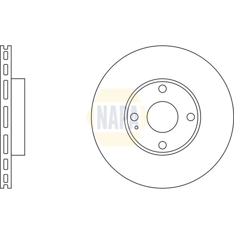 NAPA 2 x Vented Front Brake Discs NBD5717