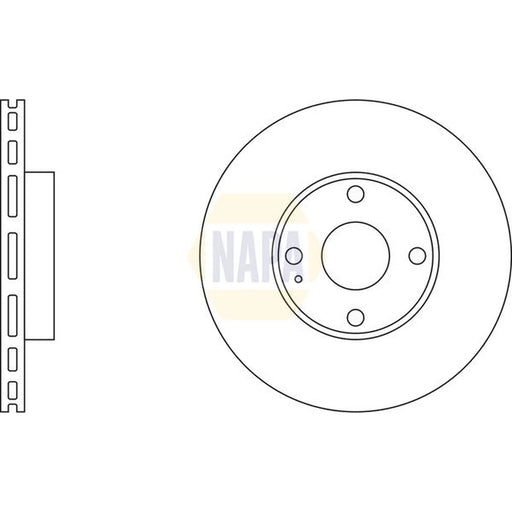 NAPA 2 x Vented Front Brake Discs NBD5717