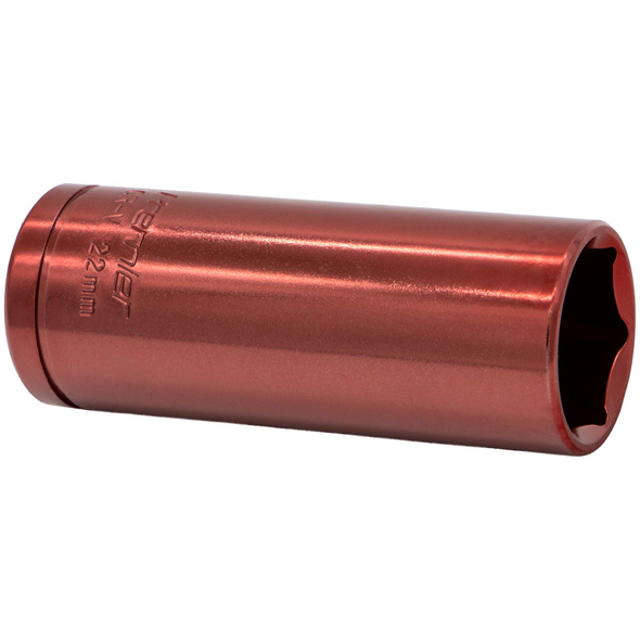 Sealey 1/2"Dr Coloured Socket 22mm (Light Red)