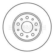 Borg & Beck 2 x Solid Rear Brake Discs BBD5312