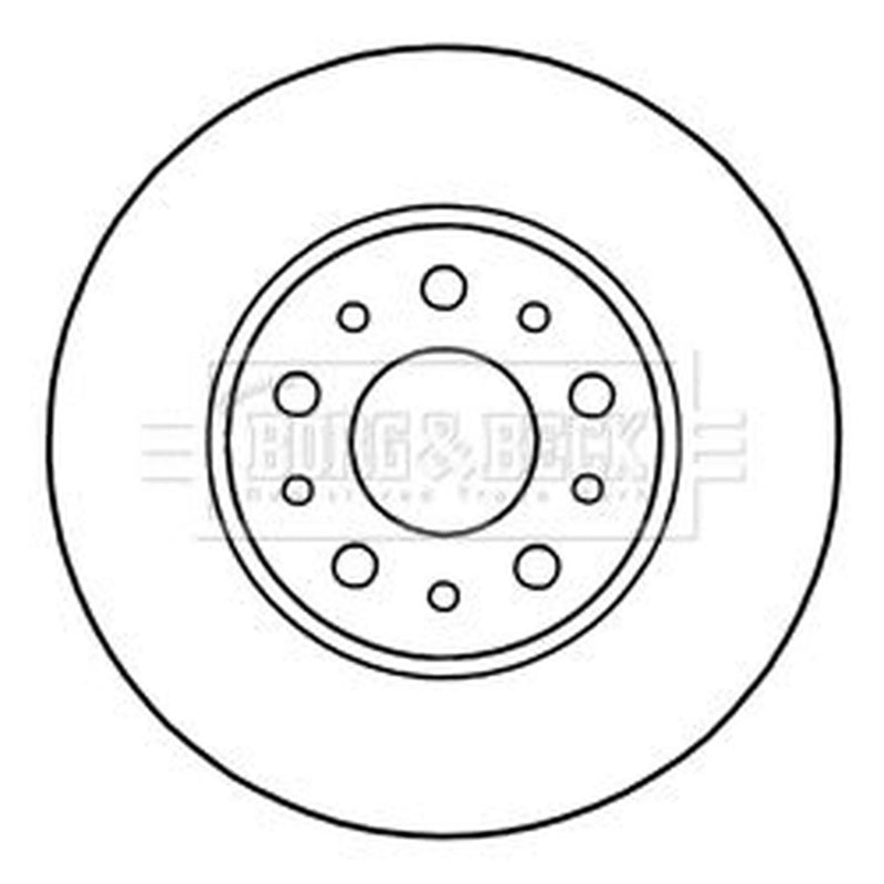 Borg & Beck 2 x Solid Rear Brake Discs BBD5312