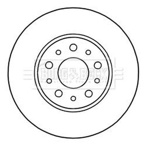 Borg & Beck 2 x Solid Rear Brake Discs BBD5312