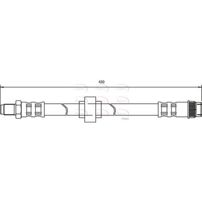 Apec Brake Hydraulic Hose Line Front HOS3667