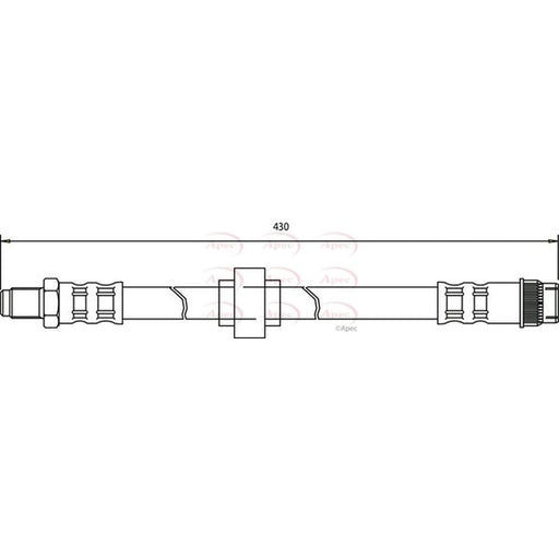Apec Brake Hydraulic Hose Line Front HOS3667