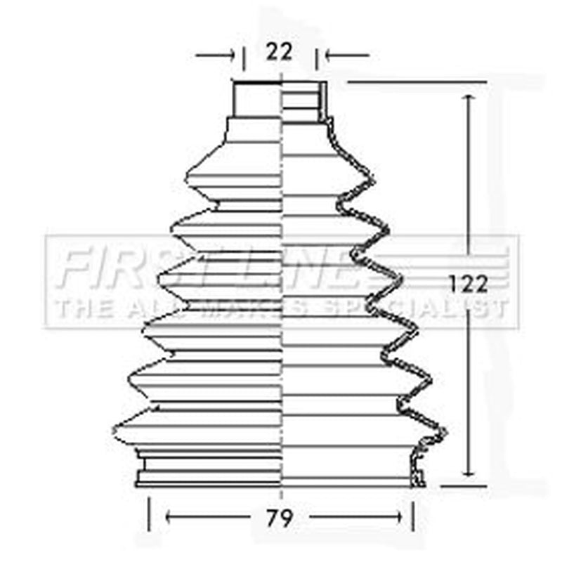 First Line Drive Shaft Bellow Kit Front Left Thermoplast FCB2338
