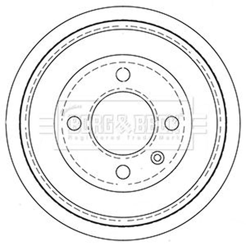 Borg & Beck Brake Drum Assembly Rear BBR7256