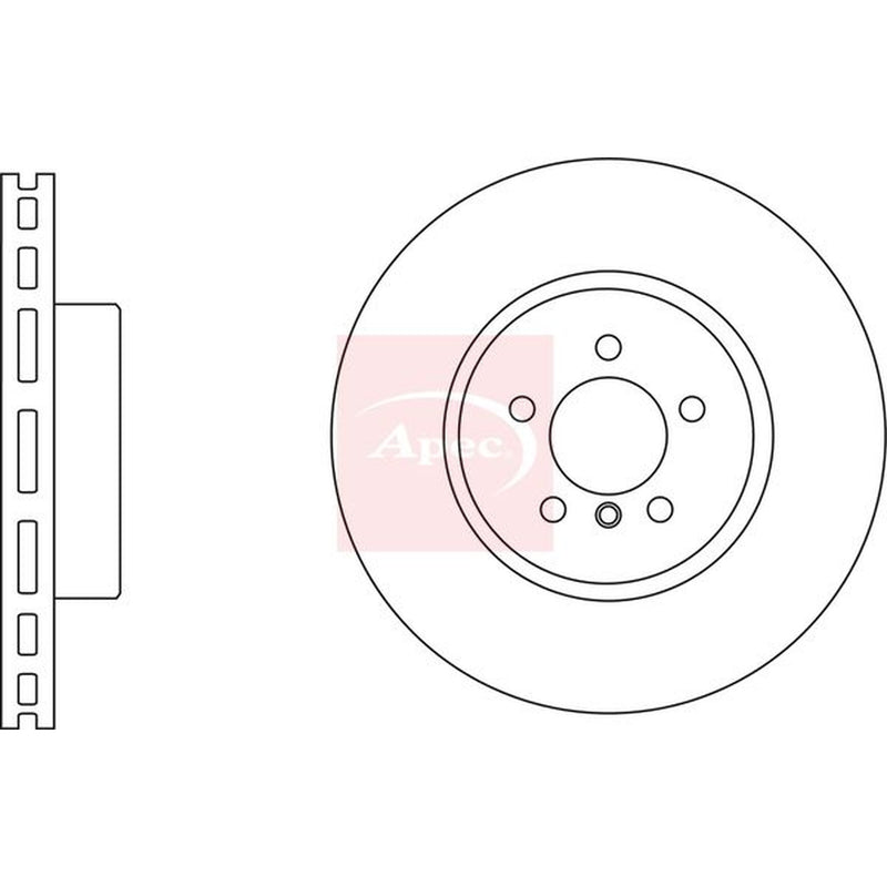 Apec 2 x Vented Front Brake Discs DSK3254