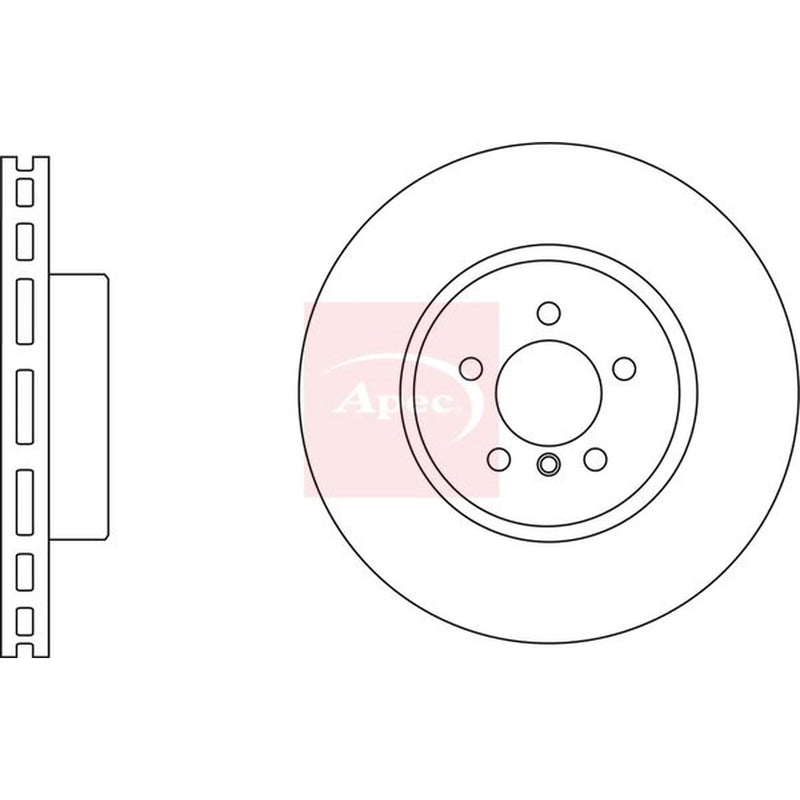 Apec 2 x Vented Front Brake Discs DSK3254