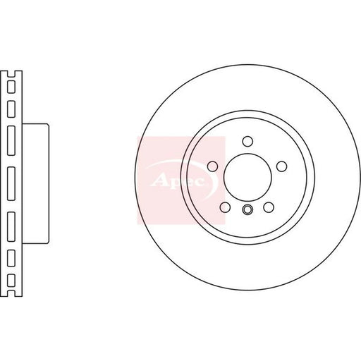 Apec 2 x Vented Front Brake Discs DSK3254