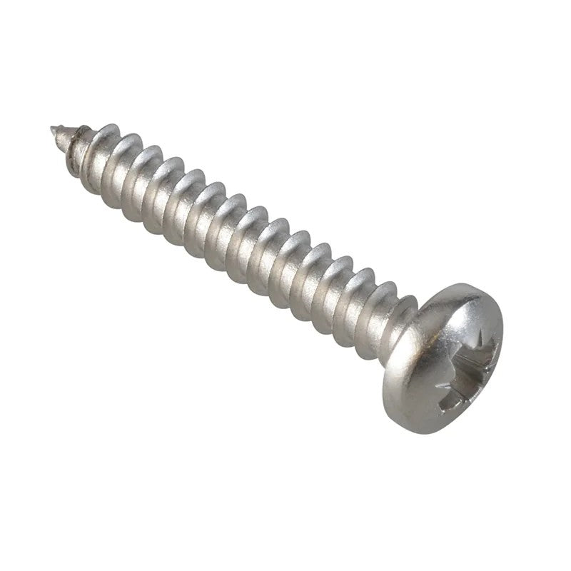 ForgeFix Self-Tapping Screw Pozi Compatible Pan Head SS 1in x 8 ForgePack 25