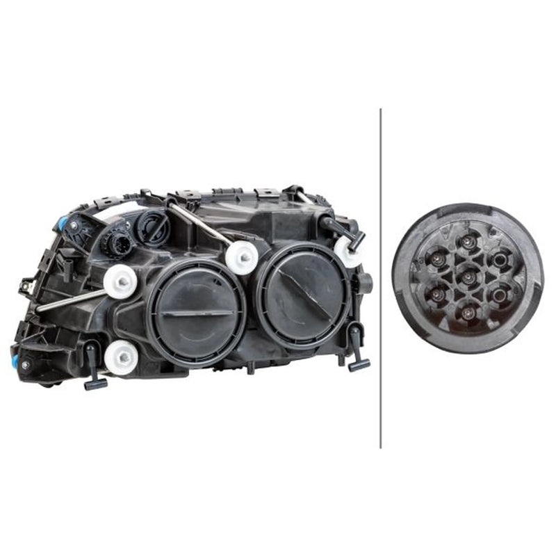 Hella Headlight Headlamp H7/H1 Right 1LH 009 513-081