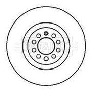 Borg & Beck 2 x Vented Front Brake Discs BBD4128