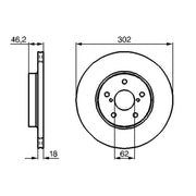 Bosch 2 x Vented Front Brake Discs 0 986 478 490