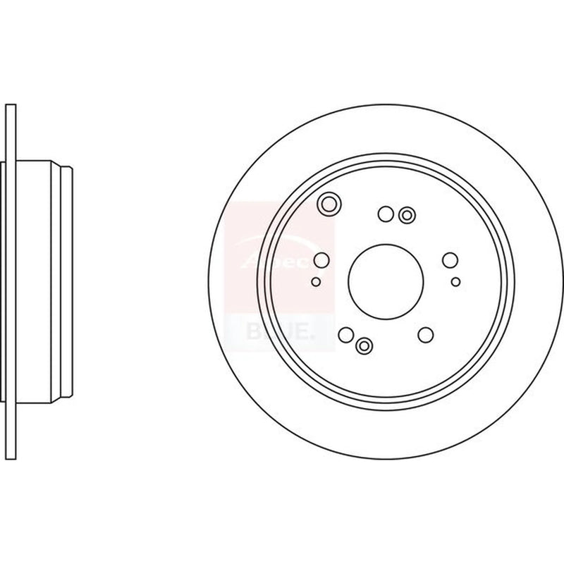 Apec 2 x Solid Rear Brake Discs SDK6284