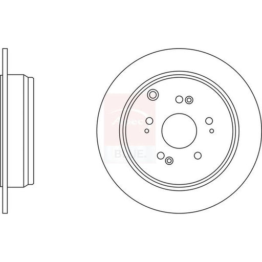Apec 2 x Solid Rear Brake Discs SDK6284