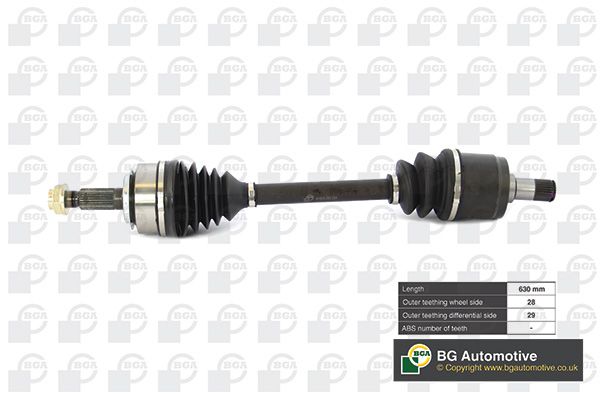 BGA CV Drive Shaft Driveshaft Front Left