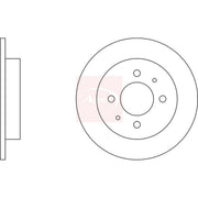 Apec 2 x Solid Rear Brake Discs DSK2065
