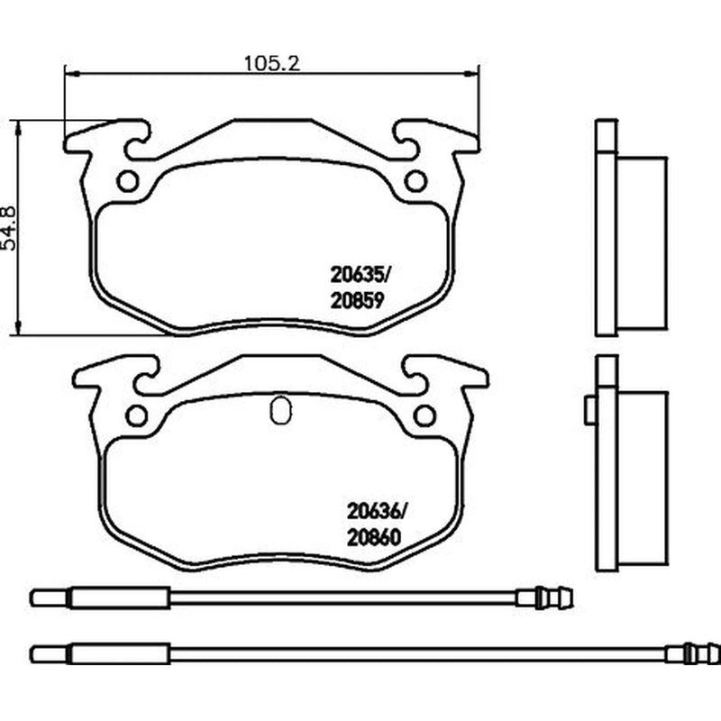 Mintex Front Brake Pad Set MDB1209