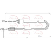 Apec Handbrake Cable Left Rear CAB1361