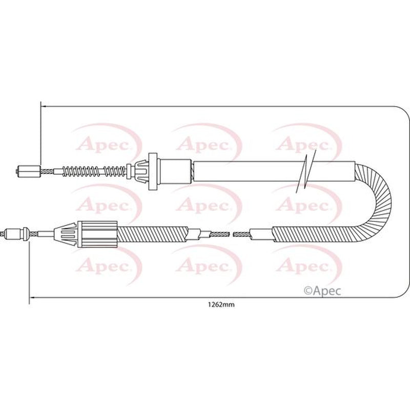 Apec Handbrake Cable Left Rear CAB1361
