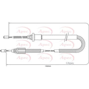 Apec Handbrake Cable Left Rear CAB1361