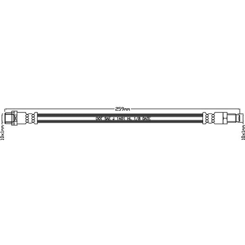 Abtex Brake Hydraulic Hose Line Rear ABH1417