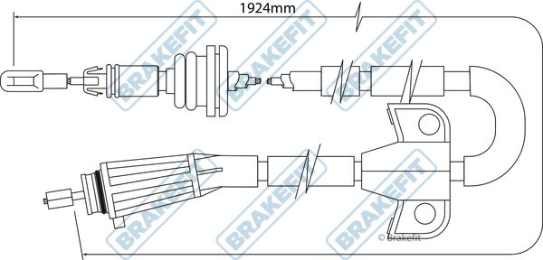 Apec Handbrake Cable Left Rear fits Volvo S60 I 2000-2010 2.0 2.4 2.5
