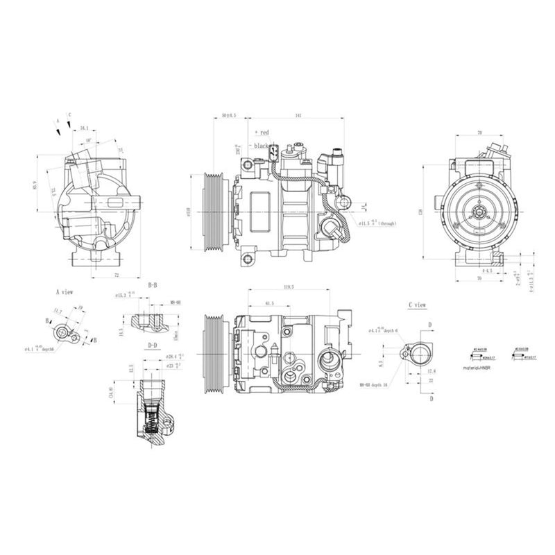 Hella Air Conditioning Compressor 8FK 366 201-831