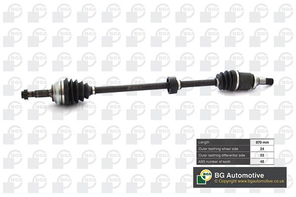 BGA CV Drive Shaft Driveshaft Front Right