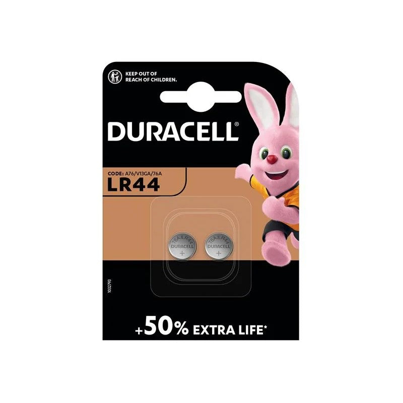 Duracell LR44 A76 Button Battery (Pack 2) - S3284