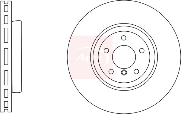 Apec 2 x Brake Disc Set Vented