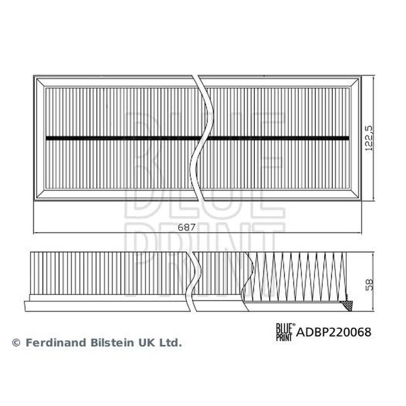 Blue Print Engine Air Filter ADBP220068
