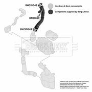 Borg & Beck Air Filter Intake Hose Plastic BTH1489