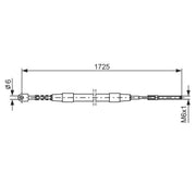 Bosch Handbrake Cable Right Rear 1 987 477 065