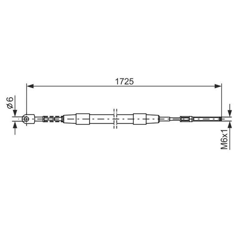 Bosch Handbrake Cable Right Rear 1 987 477 065