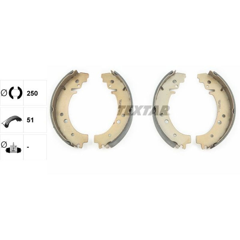 Textar Brake Shoe Set Axle Kit 91029100