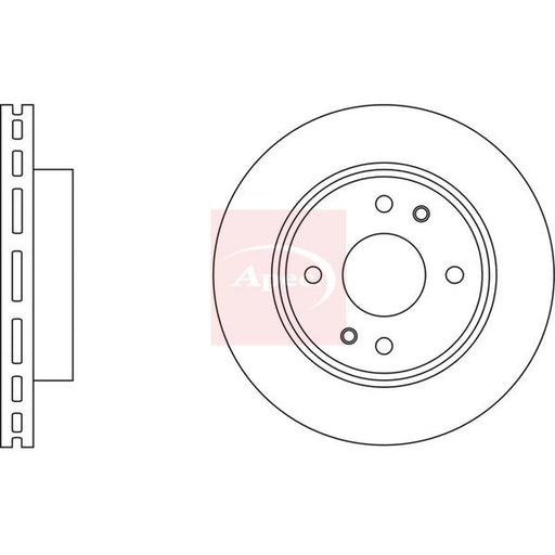 Apec 2 x Vented Front Brake Discs DSK2972
