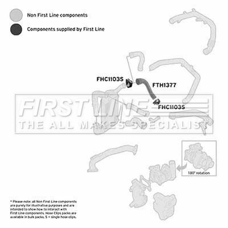 First Line Intercooler Turbo Charge Air Hose FTH1377