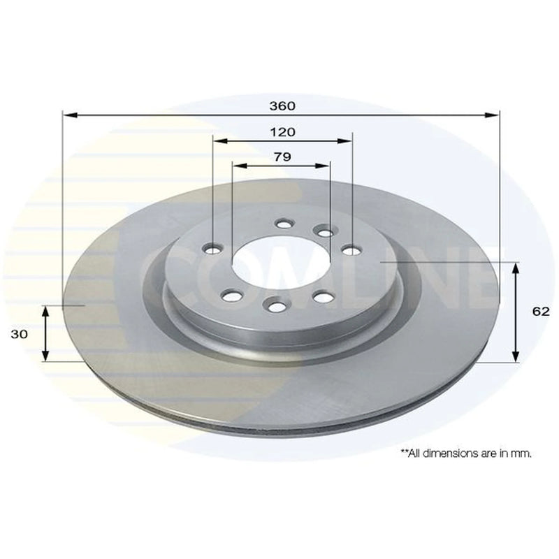 Comline 2 x Front Brake Discs ADC1277V