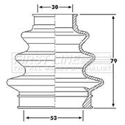 First Line Drive Shaft Bellow Kit Front Left FCB6208