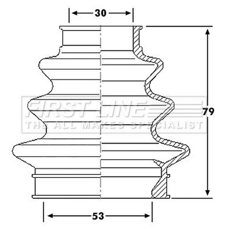 First Line Drive Shaft Bellow Kit Front Left FCB6208