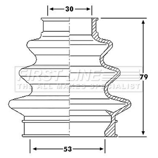 First Line Drive Shaft Bellow Kit Front Left FCB6208