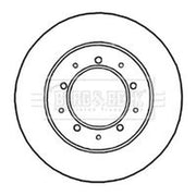 Borg & Beck 2 x Solid Rear Brake Discs BBD4812
