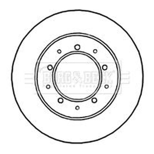 Borg & Beck 2 x Solid Rear Brake Discs BBD4812