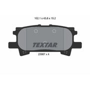 Textar Rear Brake Pad Set 2396701