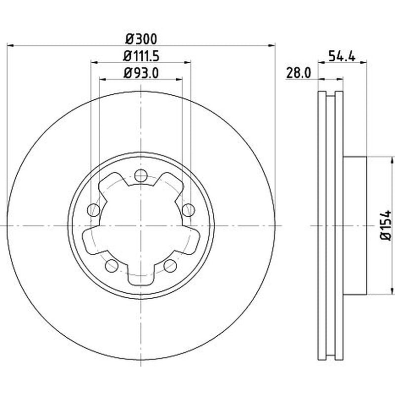 DON 2 x Front Brake Discs PCD18372