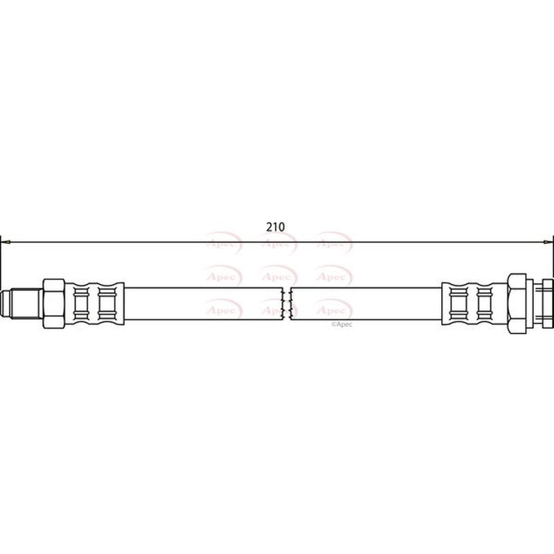 Apec Brake Hydraulic Hose Line Rear HOS3298