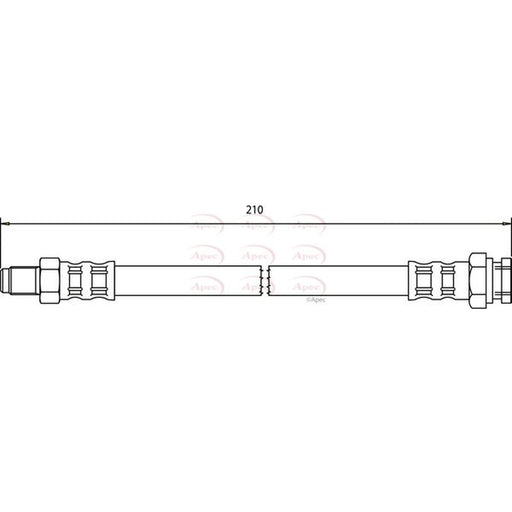 Apec Brake Hydraulic Hose Line Rear HOS3298