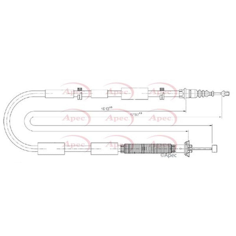 Apec Handbrake Cable Right Rear CAB1842